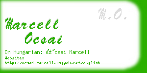 marcell ocsai business card